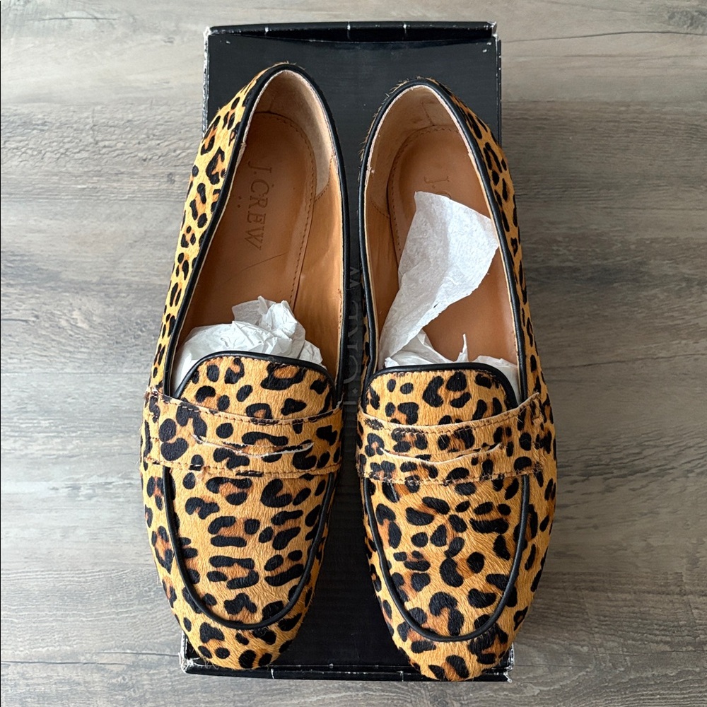 J. Crew Factory Calf Hair Penny Loafers